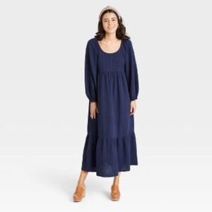 Elegant Navy Maxi Dress